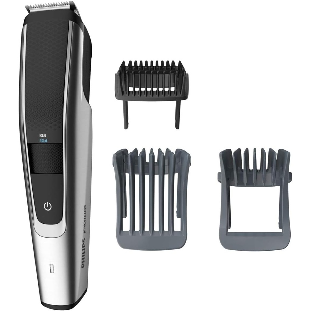 image:imageNorelco Philips Beard Trimmer 5000 Series Mens Face Trimmer 100 Waterproof BeardSense Tech Precision Trimmer with Fading Combs SelfSharpening Blades Hair Collector amp Charging Stand BT578540Black