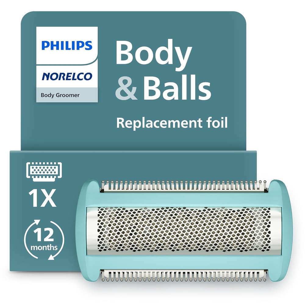 image:imagePhilips Norelco Body Groomer Replacement Shaving Foil Head 100 Showerproof amp Waterproof Hypoallergenic Shaver Foil compatible with Philips BG5000BG7000BG9000 series Body Groomers BG201040Green