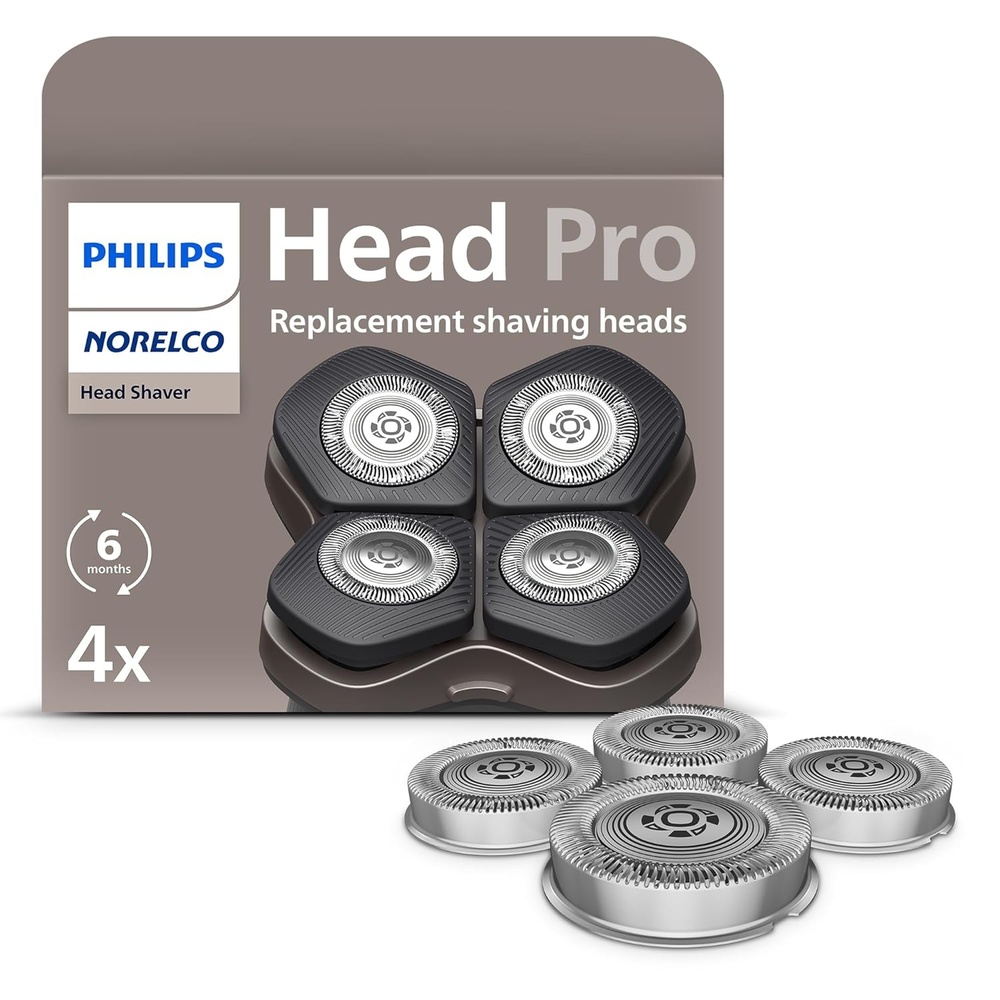 image:imagePhilips Norelco Genuine Head Shaver Replacement Heads  Compatible with Philips Norelco Head Shaver Pro HS5980 HS7980 and HS9980 Selfsharpening ComfortCut Blades Gentle on Skin 4 Pieces HS74040
