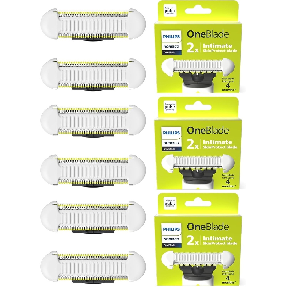 image:imagePhilips Norelco OneBlade Skin Protect Replacement Blade for OneBlade Electric Shaver and Trimmer Durable Stainless Steel Trim and Shave with Extra Skin Protection 2 Count QP229801 Count Pack of 6