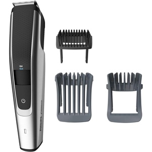 Norelco Philips Beard Trimmer 5000 Series, Men’s Face Trimmer, 100% Waterproof BeardSense Tech, Precision Trimmer with Fading Combs, Self-Sharpening Blades, Hair Collector & Charging Stand, BT5785/40(Black)