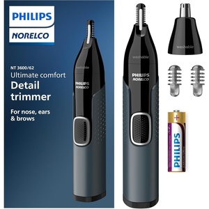 Norelco Philips Nose Trimmer 3000, for Nose, Ears Eyebrows, NT3600/62(Latest Version)