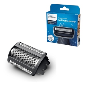Philips Norelco Body Groomer Replacement Shaving Foil Head, 100% Showerproof & Waterproof Hypoallergenic Shaver Foil compatible with Philips BG5000/BG7000/BG9000 series Body Groomers, BG2010/40(Black)