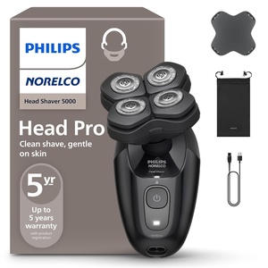 Philips Norelco Head Shaver Pro 7000 Series – Electric Shaver for Men and Women, 360° Flexing Head & ComfortCut Blades for Clean Shave, Gentle on Skin, Model HS7980/40(Black)