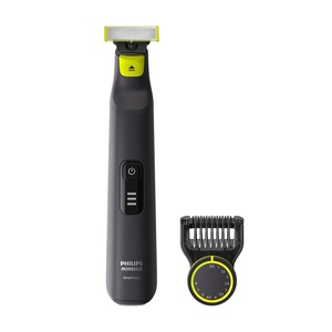 Philips Norelco OneBlade 360 Pro Face + Body, Hybrid Electric Beard Trimmer, Shaver and Bodygroomer, with 360 Blade Technology, Model QP6552/90(Black/Lime Green)