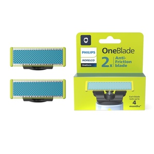 Philips Norelco OneBlade Anti Friction Blade, Genuine Replacement Blade for OneBlade Electric Shaver and Trimmer, Durable Stainless Steel, Trim, Edge and Shave, 2 Pack, QP225/80(1 Count (Pack of 2))
