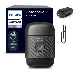 Philips Norelco Shaver 700 Series – Compact Electric Shaver, Lift & Cut System, Dual SteelPrecision Blades, 4D Flex Heads, Wet & Dry Shave, Travel Case, Model S794/94(Black)