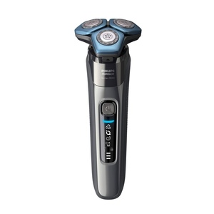 Philips Norelco Shaver 7300, Rechargeable Wet & Dry Electric Shaver with SenseIQ Technology, Pop-up Trimmer, Charging Stand, Click-on Nose Trimmer, & Travel Case, S7887/92(Dark Chrome)