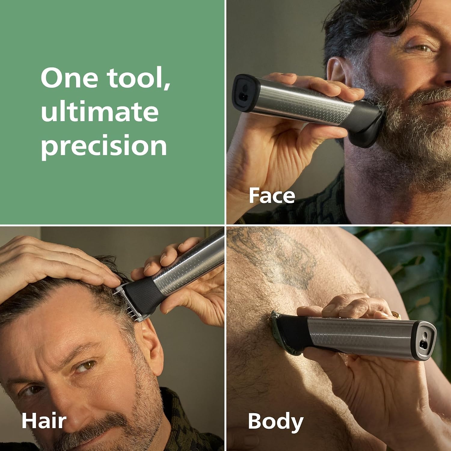 image:imagePhilips Norelco AllinOne 9000 Series 28Piece Trimmer Electric Shaver and Clipper for Face Beard Head amp Body Selfsharpening Full Metal Blades 27 Length Settings 0520 mm MG958549