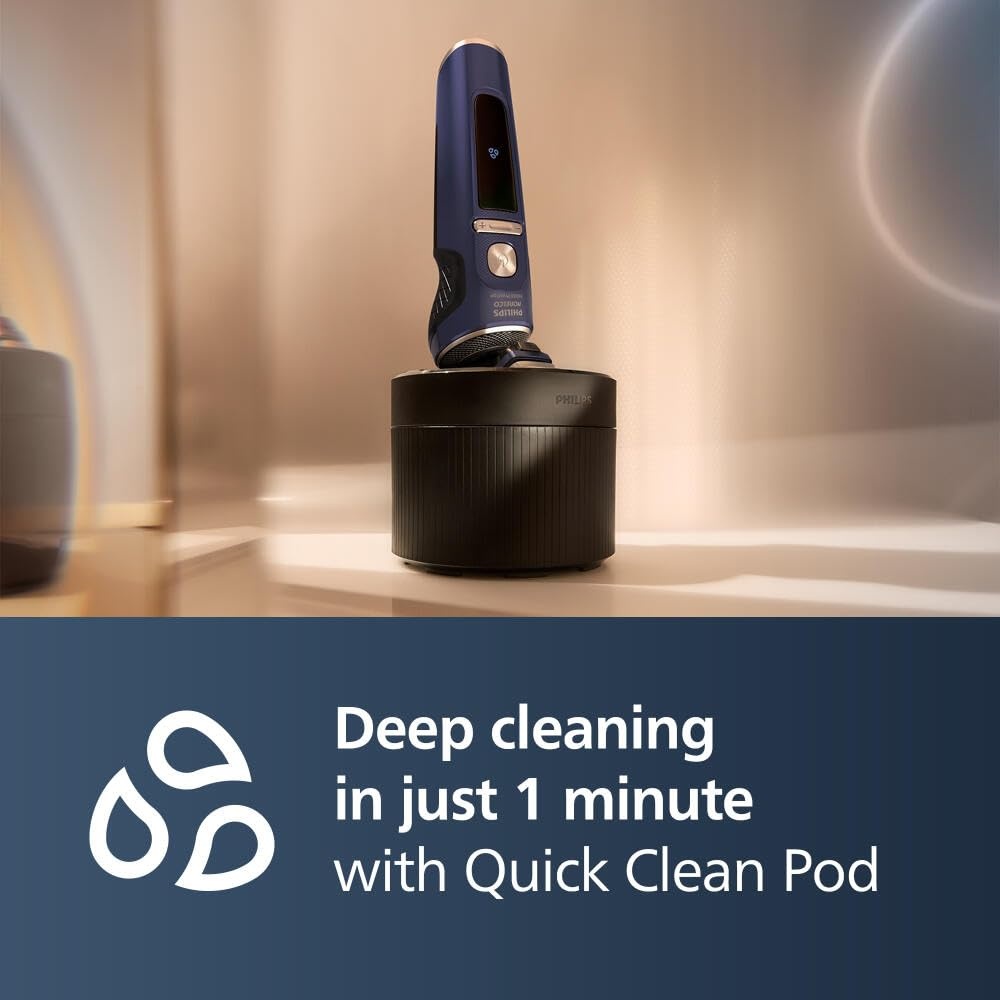 image:imagePhilips Norelco Shaver Series 9000 Prestige Special Edition Wet amp Dry Electric Shaver LiftCut amp SenseIQ Technology Nose amp Precision Trimmer Cleaning Pod amp Premium Case SP984285Blue
