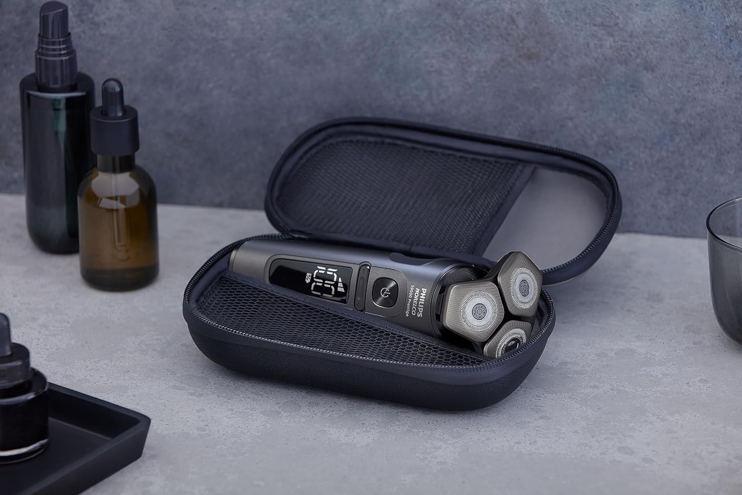 image:imagePhilips Norelco Shaver Series 9000 Prestige Special Edition Wet amp Dry Electric Shaver LiftCut amp SenseIQ Technology Nose amp Precision Trimmer Cleaning Pod amp Premium Case SP984285Black