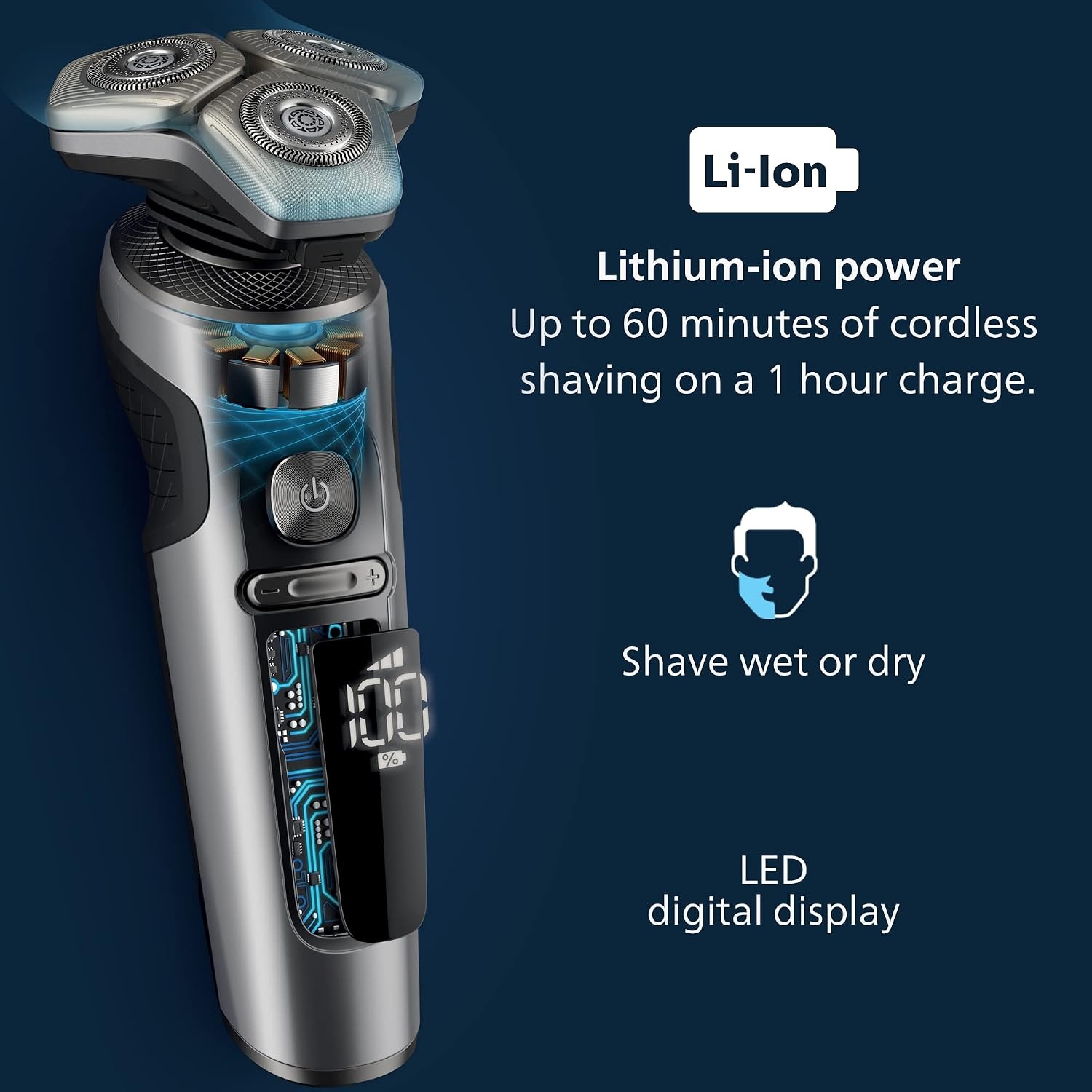 image:imagePhilips Norelco Shaver Series 9000 Prestige Special Edition Wet amp Dry Electric Shaver LiftCut amp SenseIQ Technology Nose amp Precision Trimmer Cleaning Pod amp Premium Case SP984285Black